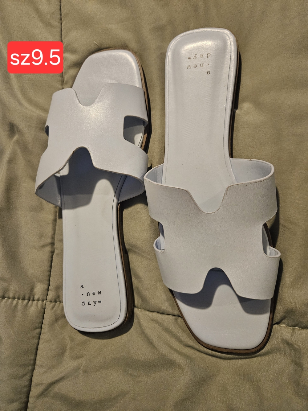 a new day White Cutout Slide Mules